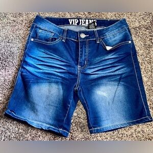 VIP Women's Size 9/10 Blue Denim Midi Jean Shorts 170